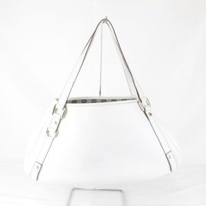GUCCI White Leather Tote Bag